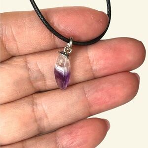 Amethyst Crystal Pendant Necklace